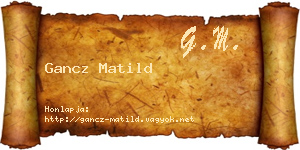 Gancz Matild névjegykártya