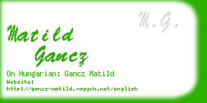 matild gancz business card